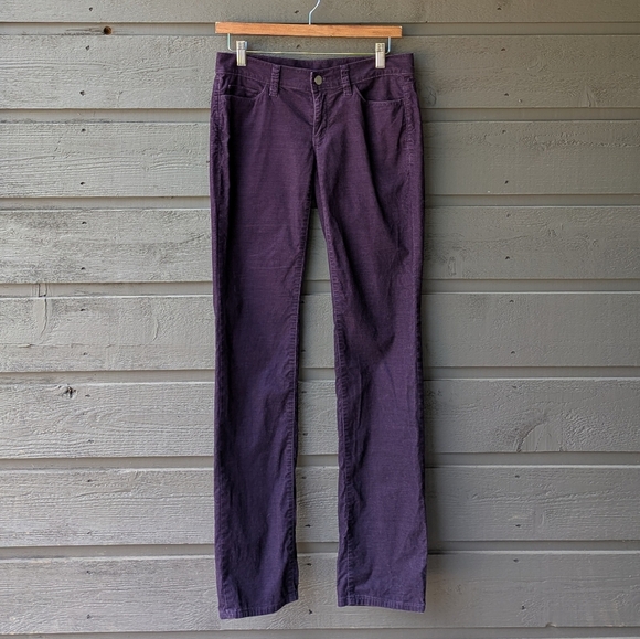 Ann Taylor Plum Purple Straight Leg Corduroy Pants Size 2 - Picture 1 of 7